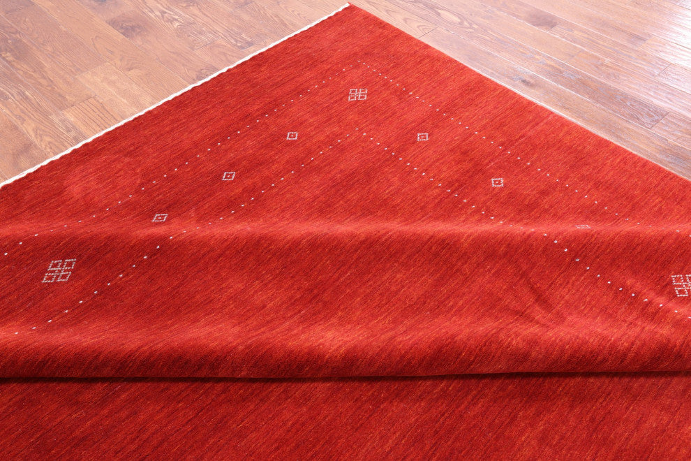10' 0" X 13' 8" Persian Gabbeh Hand-Knotted Rug Q11365