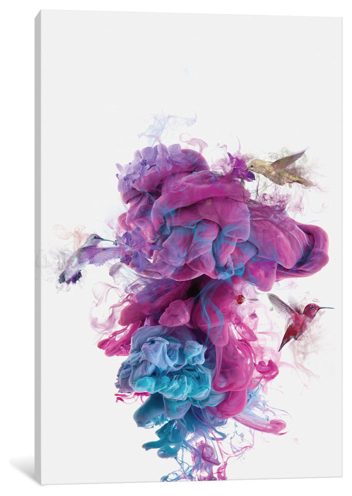 "Hummingbirds Ink" by Daniel Taylor, Canvas Print, 18"x12"