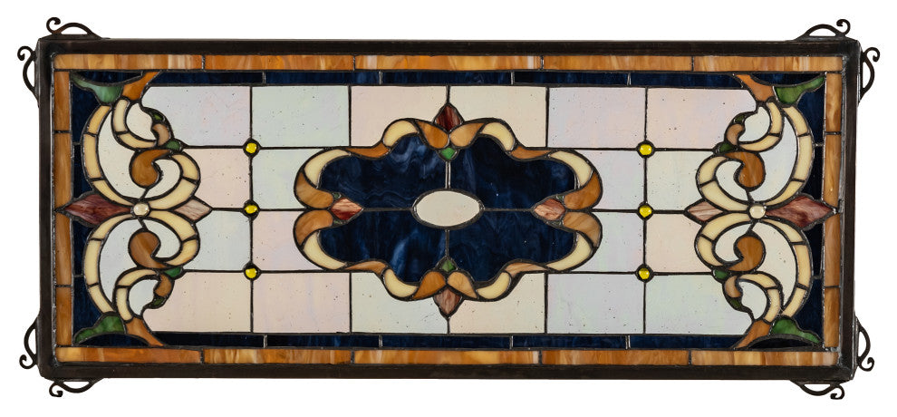 24" Wide X 10" High Madison Transom Stained Glass Window