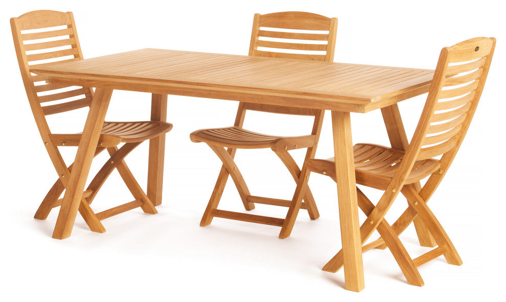 Teak Dining Table Cordele - Rectangular 63 x 36" (160 x 90 cm)