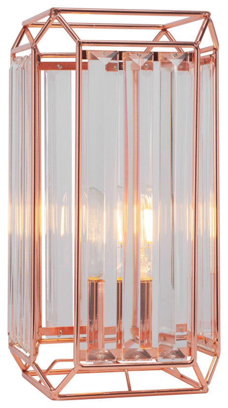 Genesis Accent Table Lamp Shown, Copper Finish With 3 Watt LED Bulb
