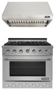 NXR 36" Natural Gas Range & Under Cabinet Hood Bundle SC3611 RH3601