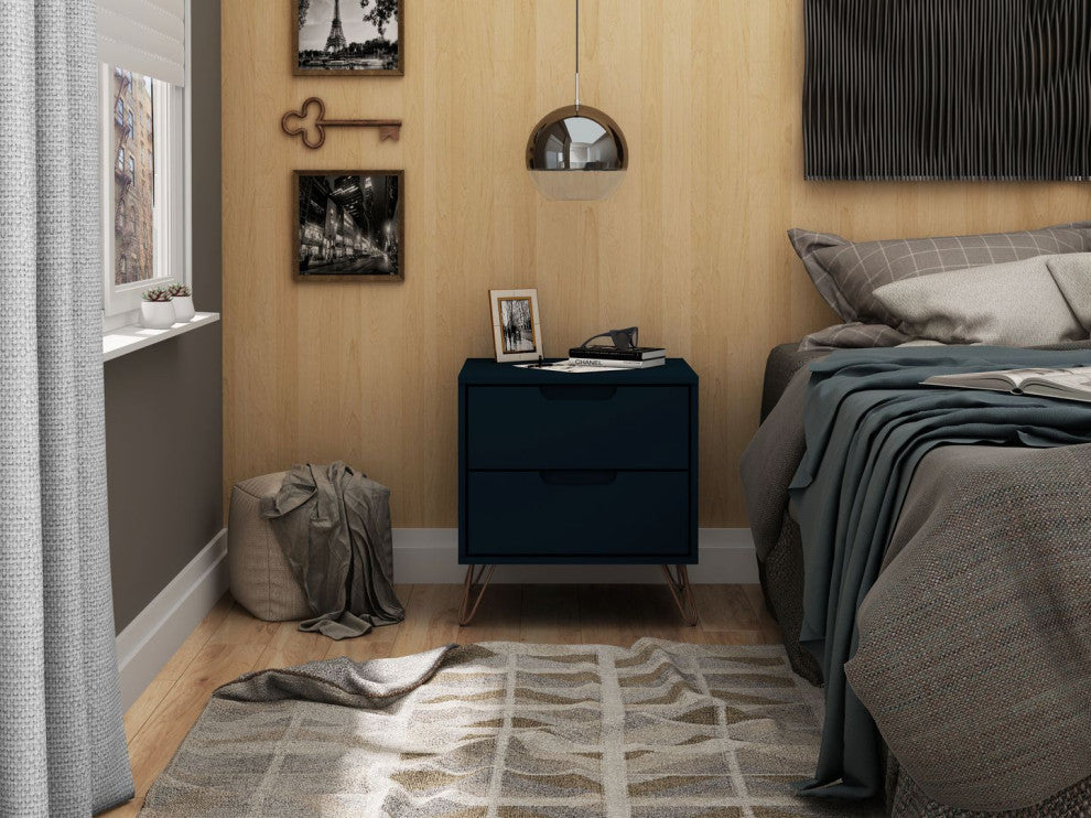 Rockefeller 2.0 Nightstand, Tatiana Midnight Blue