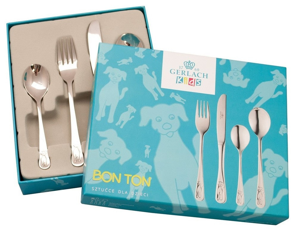 BON TON Dog Children 4-Piece Flatware Set