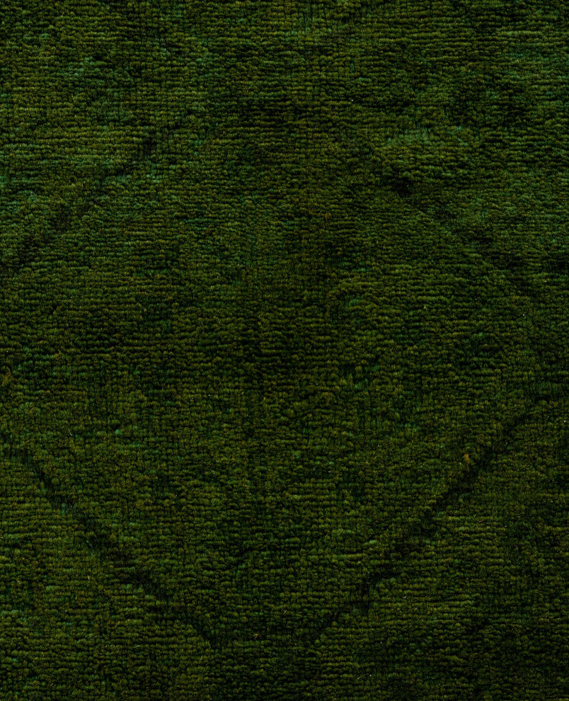 Overdyed One-of-a-Kind Hand-Knotted Area Rug Green, 5' 3" x 7' 8"