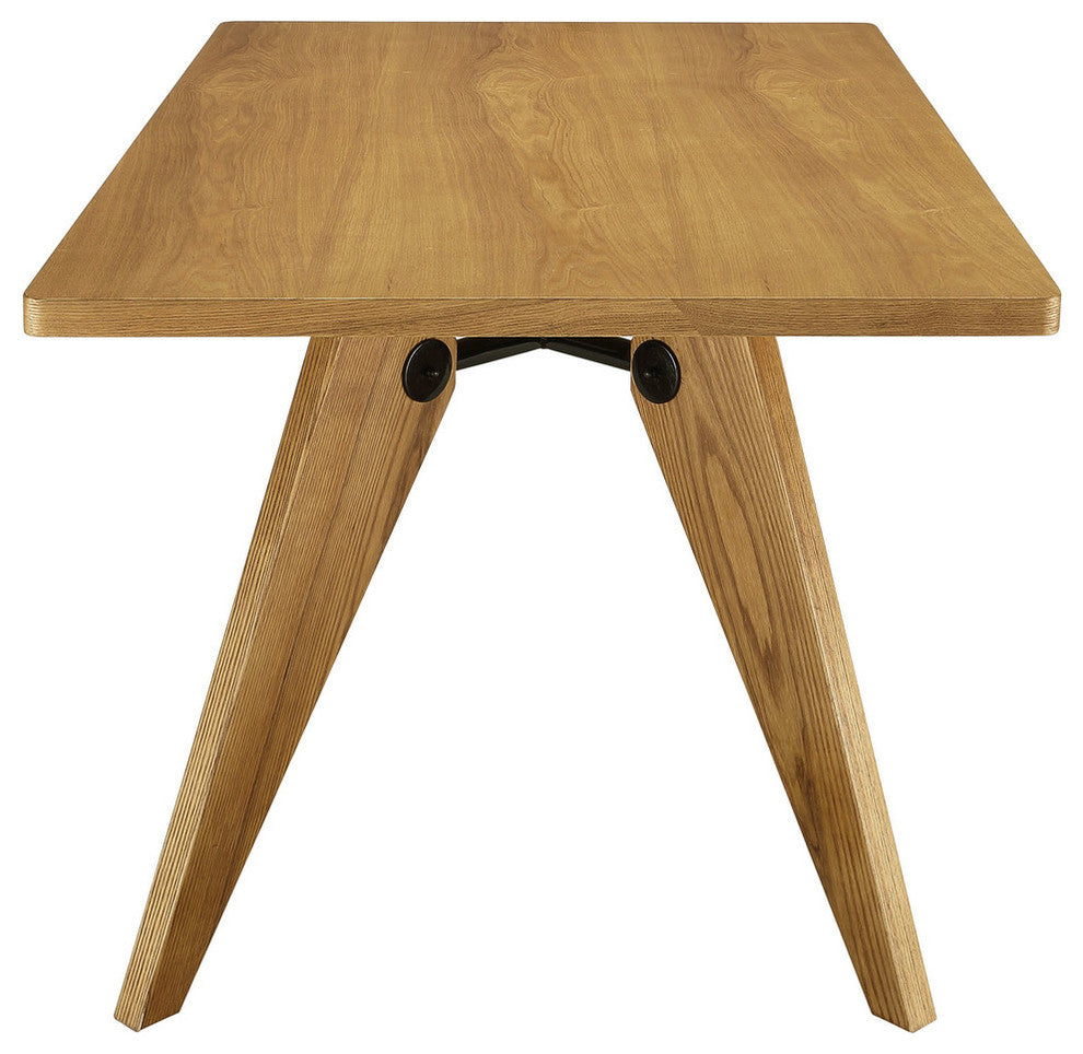 Modern Contemporary Kitchen Wood Dining Table Walnut