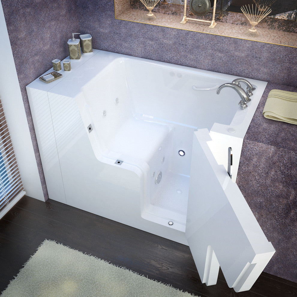 MediTub Wheel Chair Accessible 29 x 53 Right Drain Wheelchair Accessible Tub