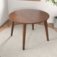 Fiona Mid-Century Modern Solid Wood Walnut Round Dining Table