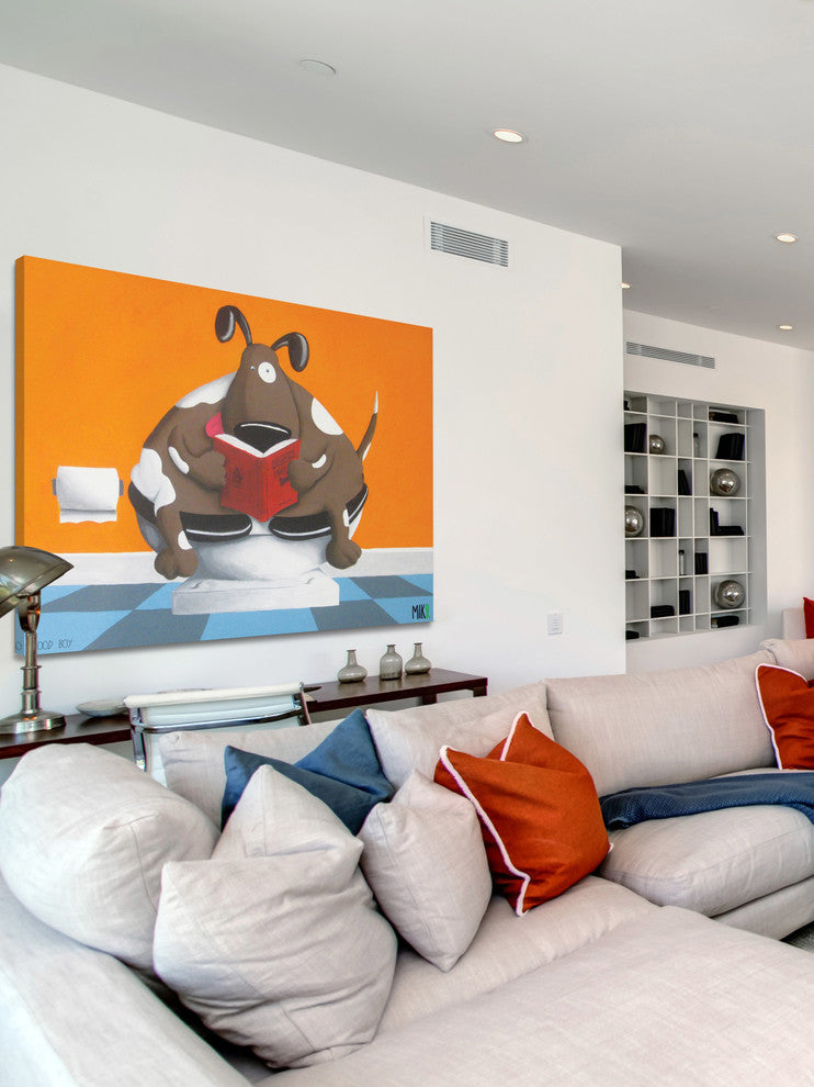 Marmont Hill, "Good Boy" by Mike Taylor Painting Print on Wrapped Canvas, 31x24