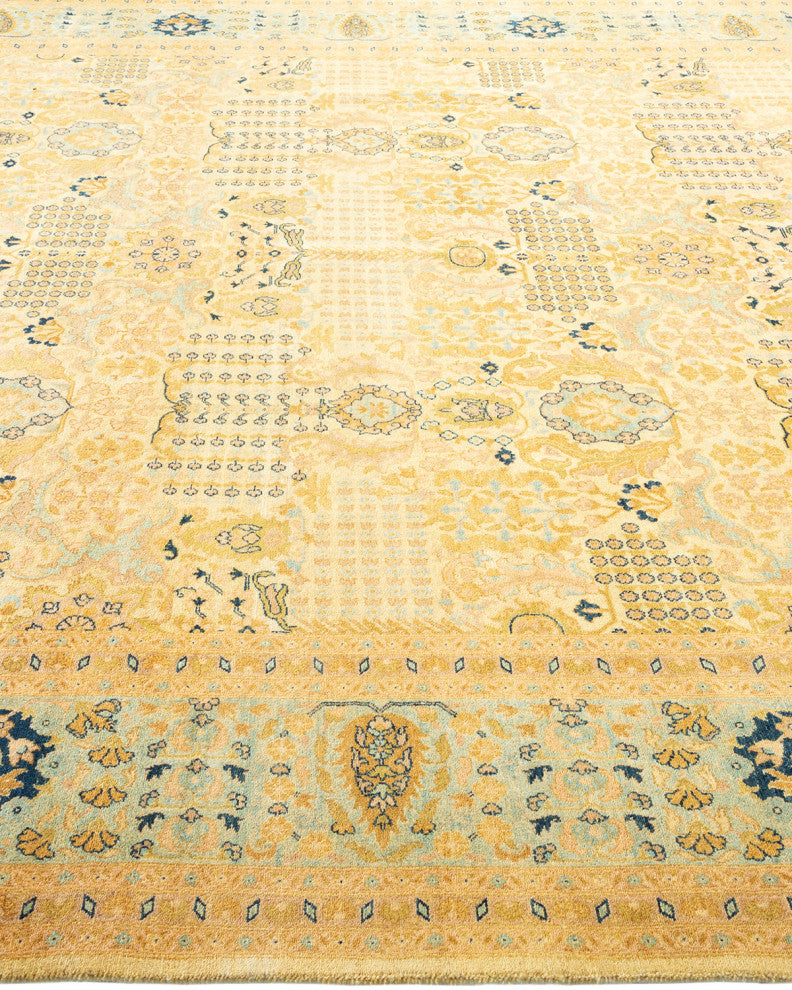 Sarah, One-of-a-Kind Hand-Knotted Area Rug, Ivory, 8' 1"x10' 4"