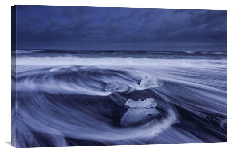 "Ice Skull" Stretched Canvas Giclee by Luigi Ruoppolo, 24"x16"