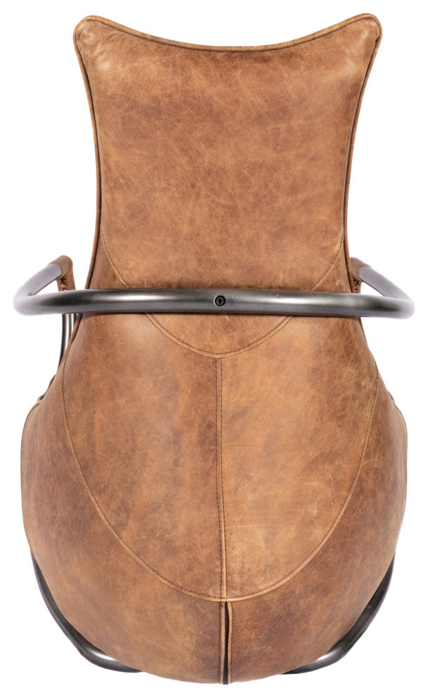 First of A Kind Carlisle Club Chair Grazed Brown Leather