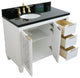 43" Single Vanity, White Finish With Black Galaxy