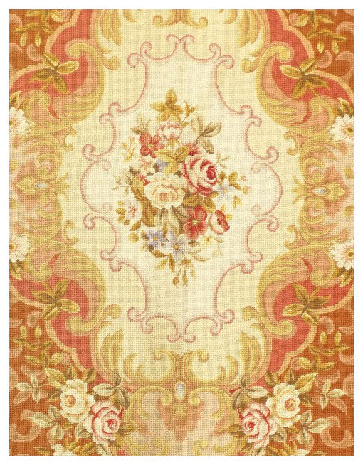 Light Brwon Fine Hand Knotted Abusson Rug 8' X 9'9''