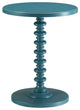 HomeRoots Teal Solid Wooden Spindle Side Table