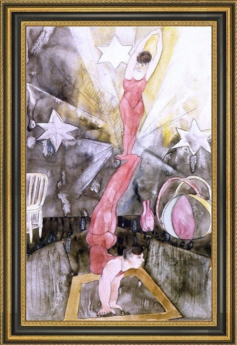 Charles Demuth Acrobats - 18" x 27" Framed Premium Canvas Print