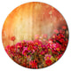 Spring Little Flowers At Sunset, Floral Disc Metal Wall Art, 36"