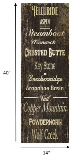 Popular Ski Resorts XL Wall Decor