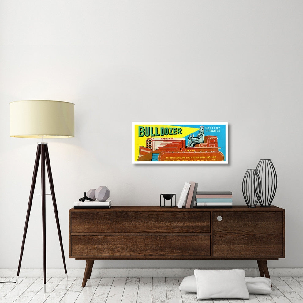 "Robotrac Bulldozer" Digital Paper Print by Retrotrans, 38"x16"