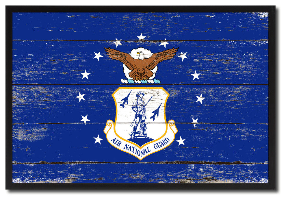 US Air National Guard Military Flag Canvas Print, 25"x37"