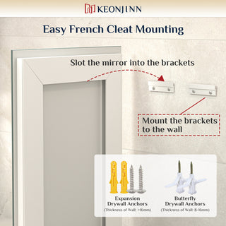 LED Bathroom Mirror With Smart Motion Sensor Front & Backlit, Dimmable, 55x36
