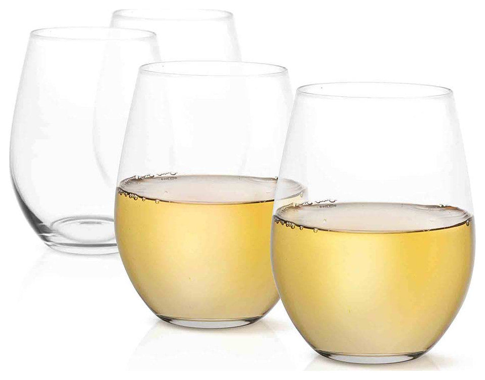 Spirits Stemless Crystal Wine Glasses 19 oz, Set of 4
