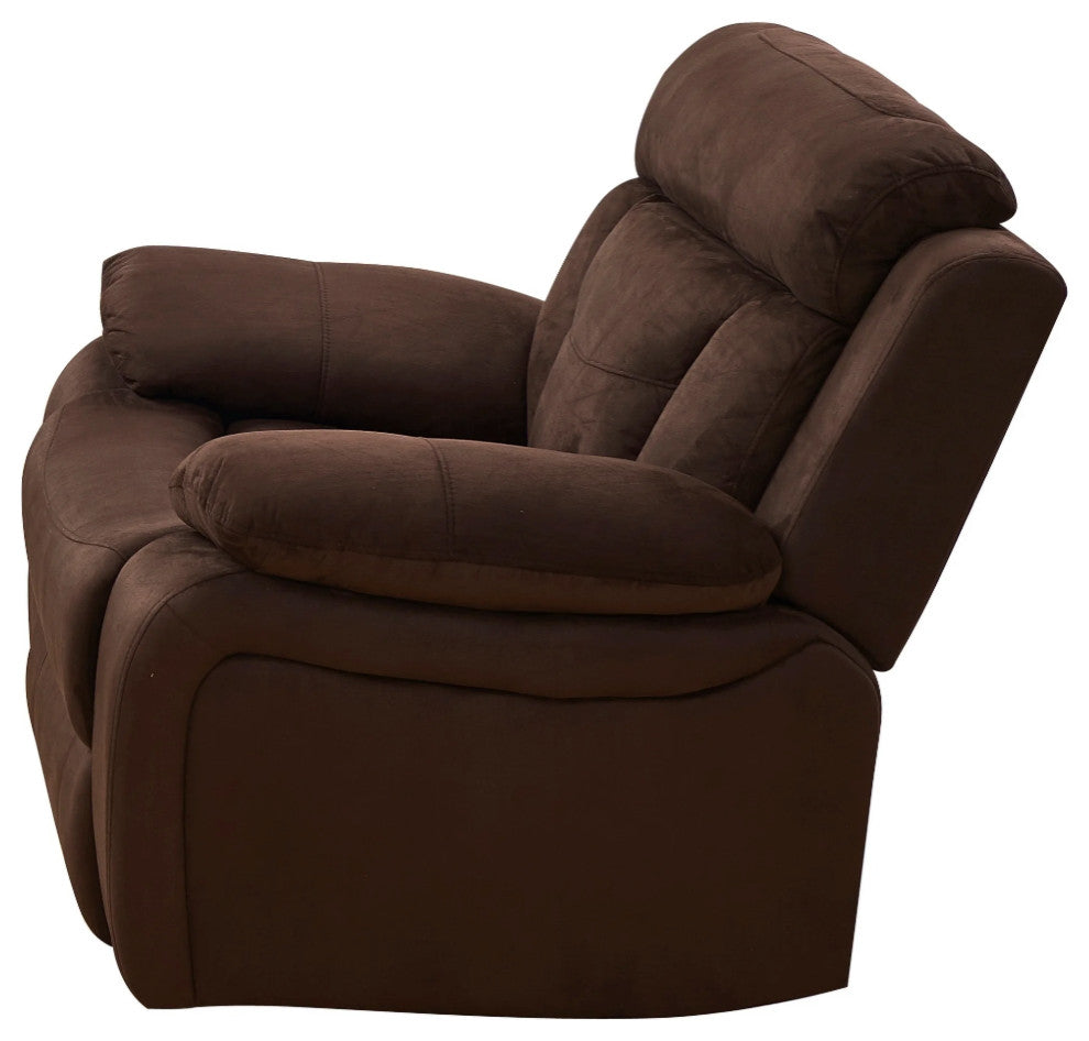 Betsy Furniture Microfiber Reclining Chair, Brown