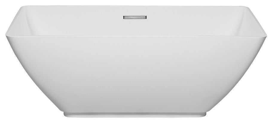 Malibu Pulau Rectangle Soaking Bathtub 64x34x24 Glossy White