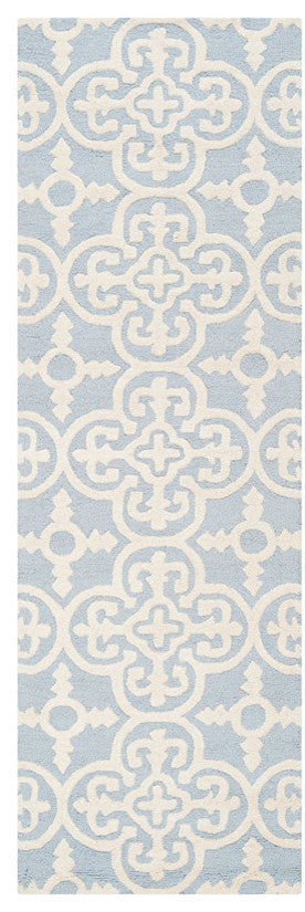 Safavieh Cambridge Cam133A Light Blue, Ivory Area Rug, 2'6" X 12'0"
