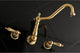 Kingston Brass Wall Mount Tub Faucet, Brushed Brass