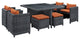 Canvas Tuscan Summon 9-Piece Outdoor Patio Sunbrella Dining Set