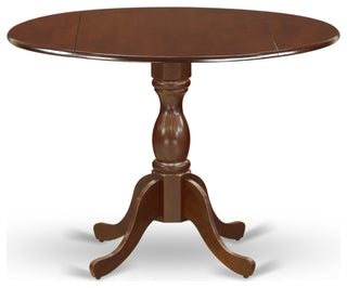 5 Pc Dining Set, 1 Drop Leaves Table, 4 Mahogany Chairs, Mahogany