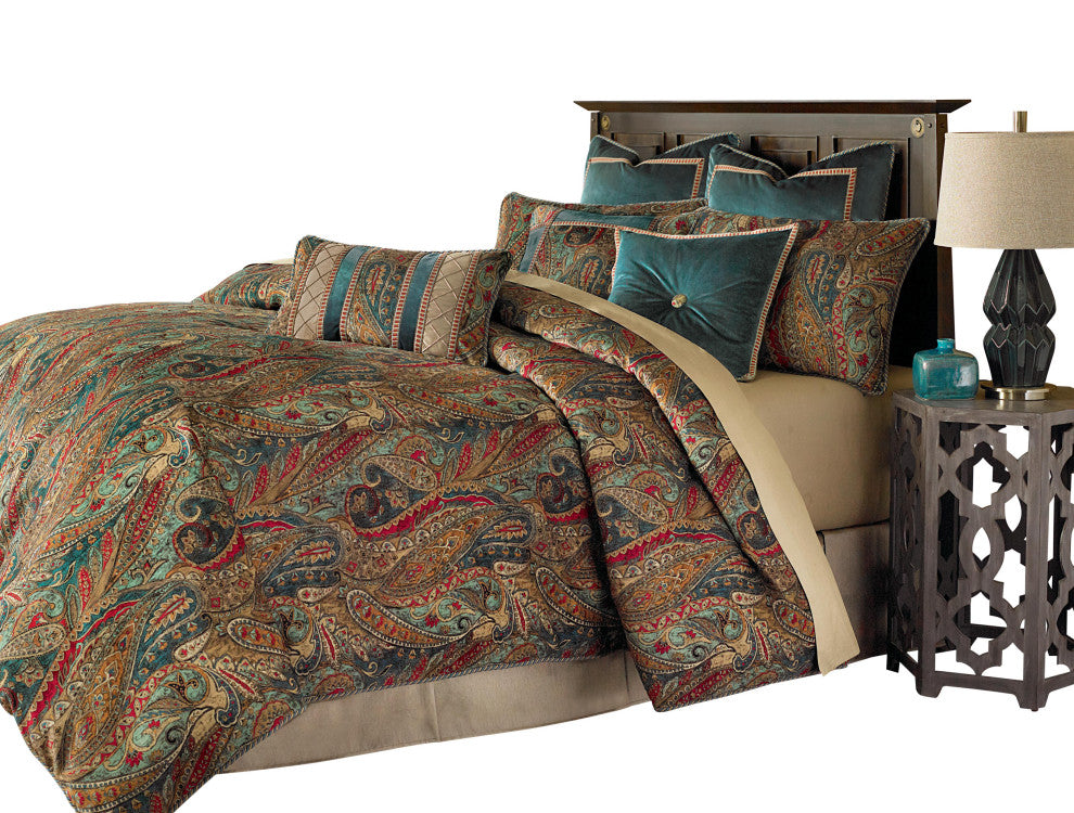 Seville 9-Piece Queen Comforter Set - Honey