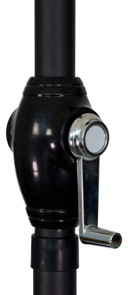 Astella 9' Round Outdoor Patio Umbrella With Push Tilt, Polyester Brick