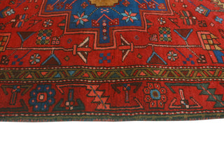 Fine Vintage Distressed Adalbeor Burgundy/Blue Runner, 3'5x10'10