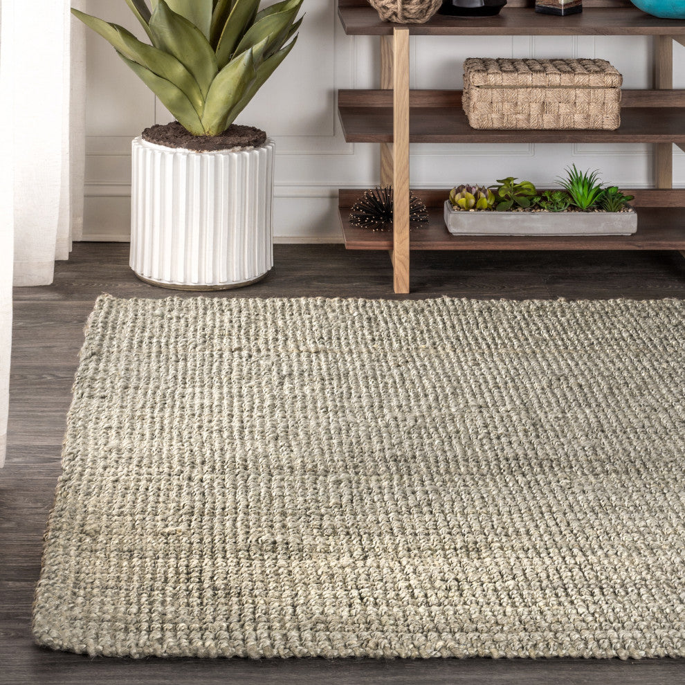 Pata Hand Woven Area Rug, Gray, 8 X 10