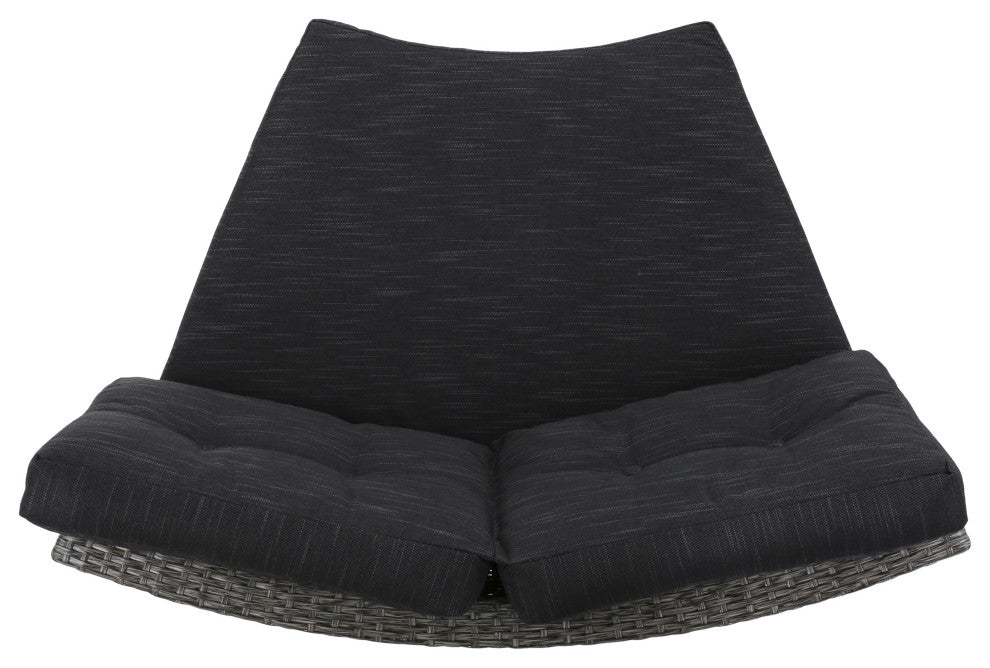 Manantial Outdoor Wicker Round Sofa Set With Cushions, Set of 4