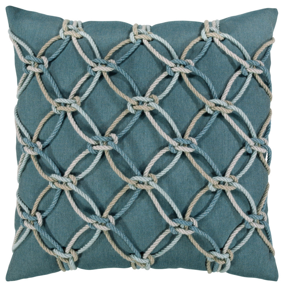 Lagoon Rope Indoor/Outdoor Performance Pillow, 20"x20