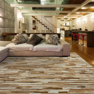Cowhide Patchwork Rug, Miotaur, Morph, 9'x12'