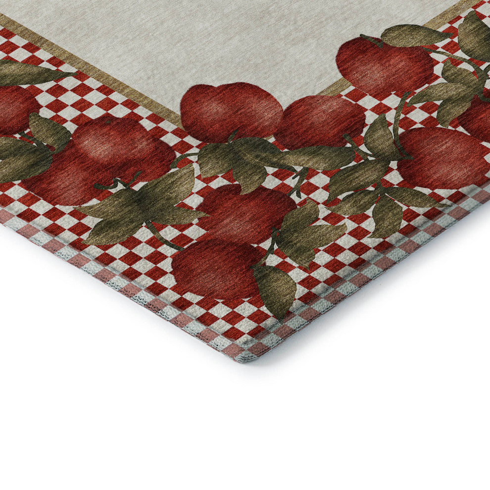 Addison Premium Washable Mayfield AMF164 red 3' x 5' Rug