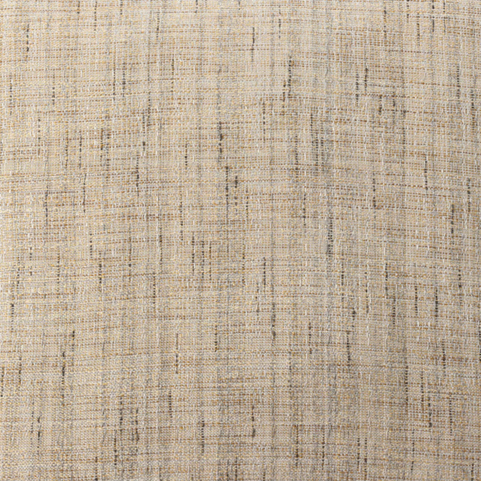 Linen Tan Yarn Dyed Faux Raw Textured Silk Cushion Cover, Pair, 18"x18"