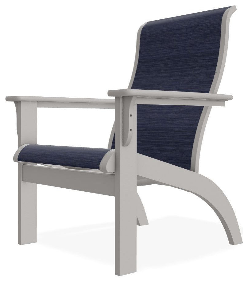 Adirondack Sling Outdoor Adirondack Armchair, Collect Indigo/Warm Gray