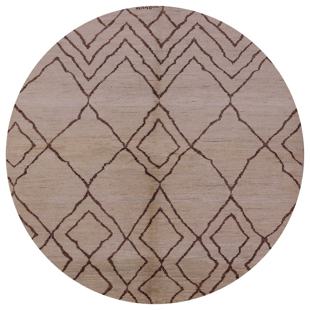 Ahgly Company Indoor Round Mid-Century Modern Area Rugs, 5' Round