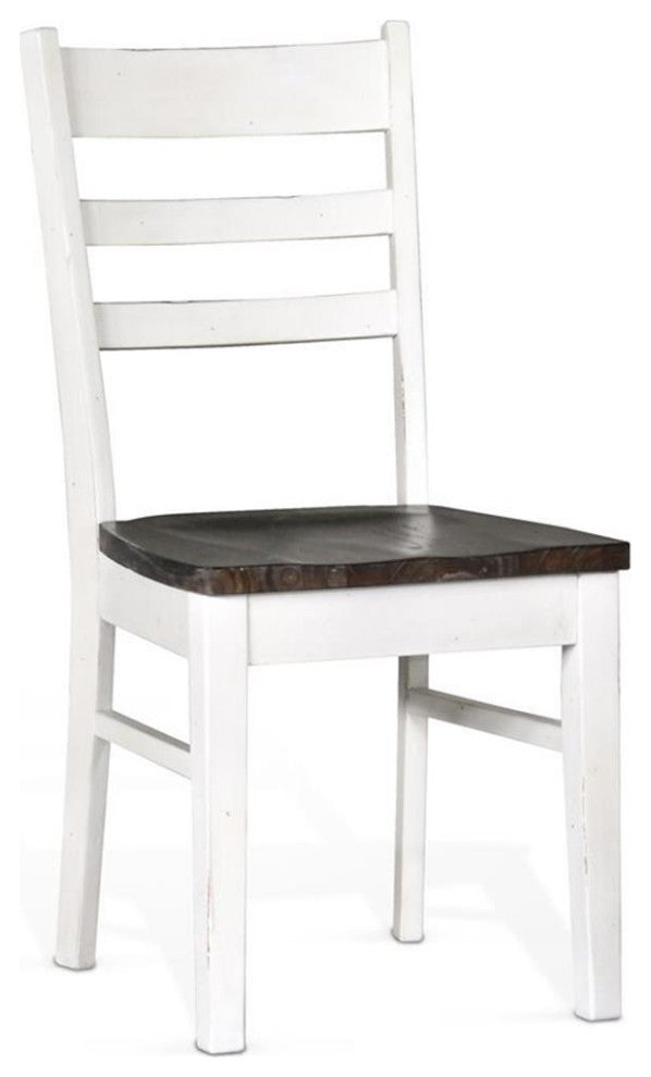 Cooper 4 Farmhouse Piece Wood Breakfast Nook Set in White/Brown