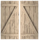 Rustic 4 Board Joined B-N-B Faux Wood Shutters, Pecky Cypress, 22x46"