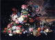 Severin Roesen Still Life of Flowers and Fruit Wrapped Canvas, 21"x28"
