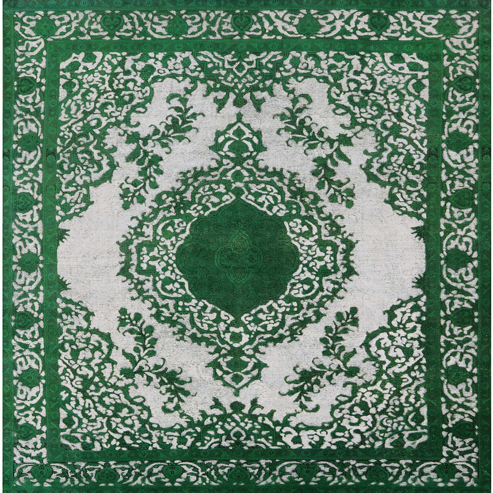 Ahgly Company Indoor Square Mid-Century Modern Area Rugs, 7' Square