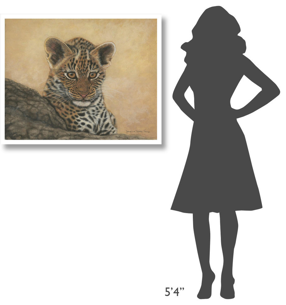 "Young Leopard" Digital Paper Print by Jacquie Vaux, 37"x30"