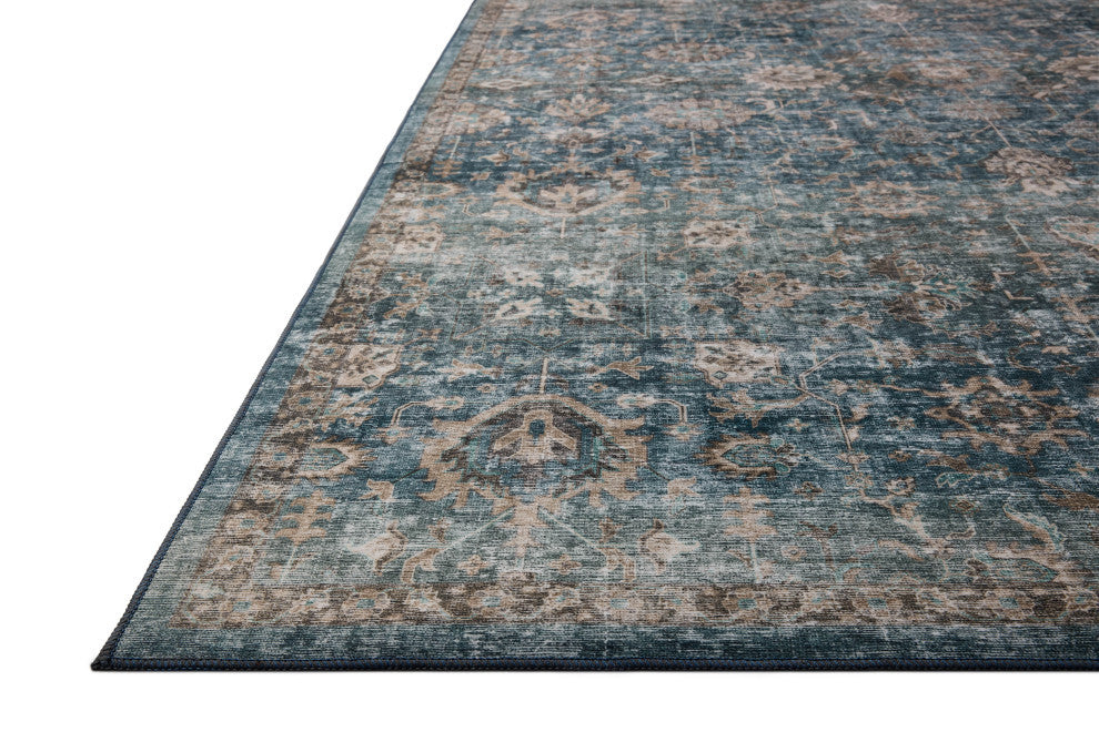 Loloi Washable Anniston Lagoon/Natural Rug, 6'x9'