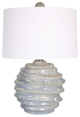 Uttermost Waves Blue and White Accent Lamp